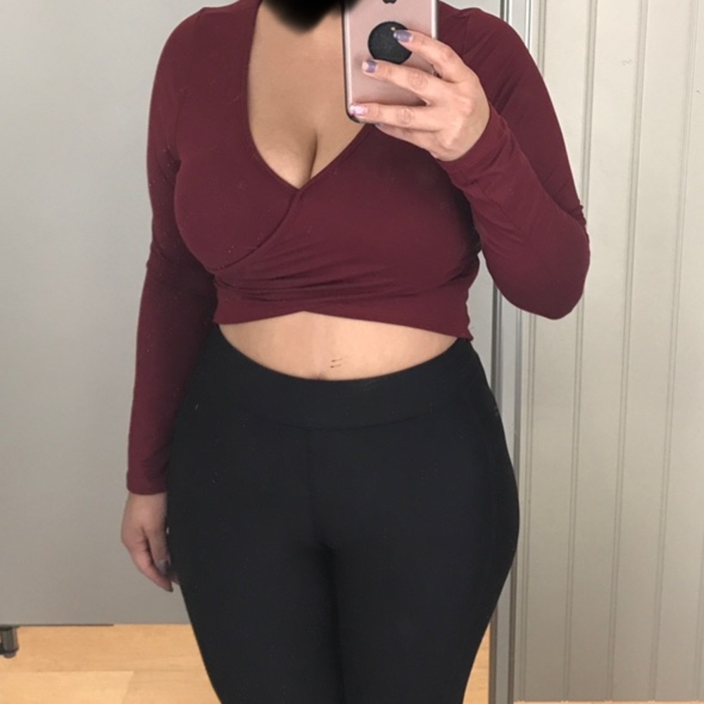 Gaze Deep maroon Crop top - Picture 3 of 6